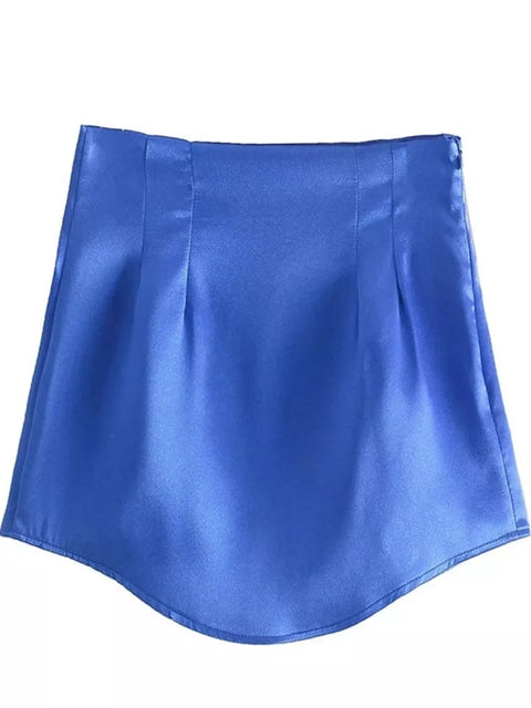 Satin Short Skirt